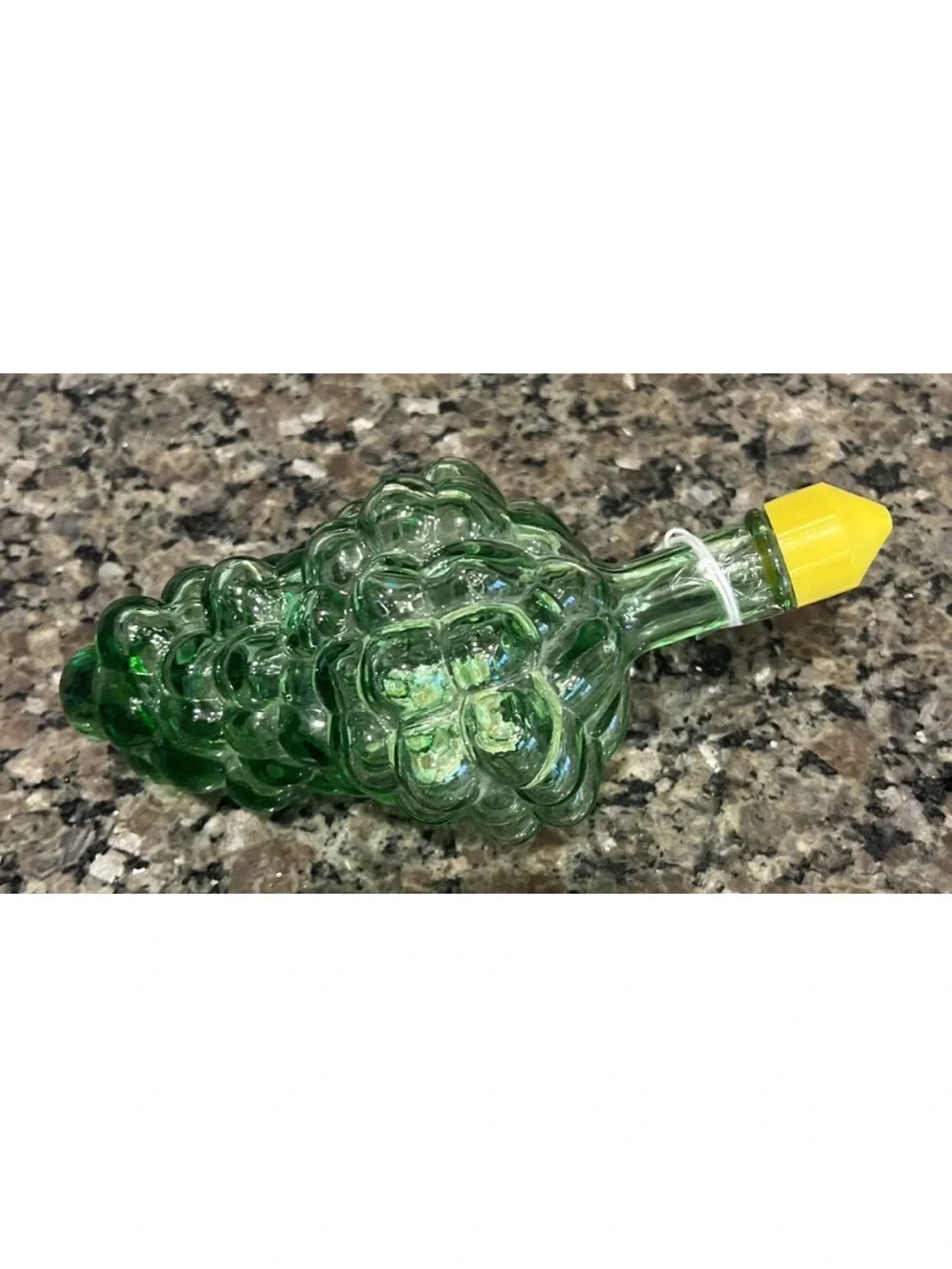 Vintage 1971 Nello Gori Green Glass Grapes Wine Decanter Italy Youngstown Ohio